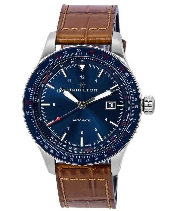 Orologio da uomo Hamilton Khaki Aviation Converter quadrante blu automatico H76645540 100M