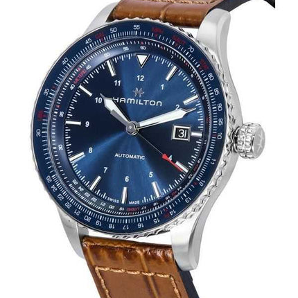 Orologio da uomo Hamilton Khaki Aviation Converter quadrante blu automatico H76645540 100M