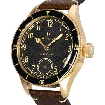 Orologio da uomo Hamilton Khaki Aviation Pilot Pioneer bronzo quadrante nero meccanico H76709530 100M
