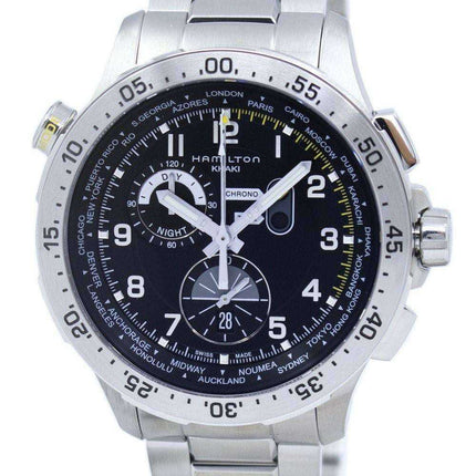 Orologio da uomo Hamilton Khaki Aviation Worldtimer Chronograph Quartz H76714135