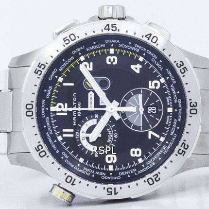 Orologio da uomo Hamilton Khaki Aviation Worldtimer Chronograph Quartz H76714135