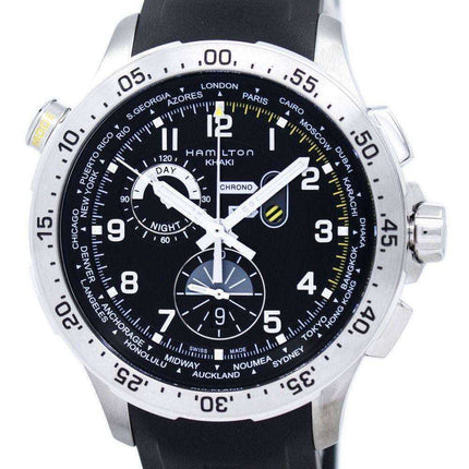 Orologio da uomo Hamilton Khaki Worldtimer Chrono Quartz H76714335