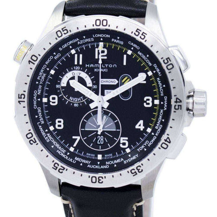 Orologio da uomo Hamilton Khaki Aviation Worldtimer Chrono Quartz H76714735