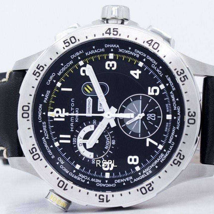 Orologio da uomo Hamilton Khaki Aviation Worldtimer Chrono Quartz H76714735