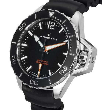 H77825330 300M Orologio da uomo Hamilton Khaki Navy Frogman quadrante nero automatico Diver