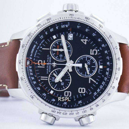 Hamilton Khaki Aviation X-Wind Cronografo al quarzo GMT Swiss Made H77912535 Orologio da uomo