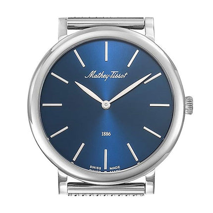 Orologio da uomo Mathey-Tissot Monsoon in acciaio inossidabile con quadrante blu al quarzo H7916ABU