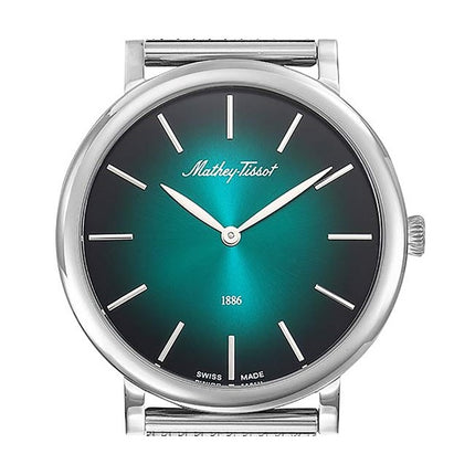 Orologio da uomo Mathey-Tissot Monsoon in acciaio inossidabile con quadrante verde al quarzo H7916AV