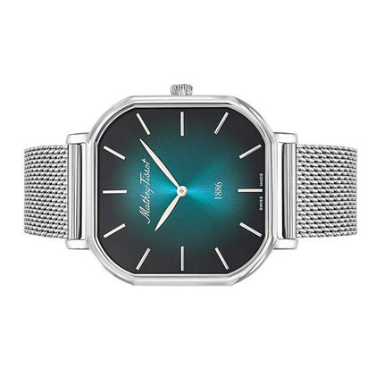 Orologio da uomo Mathey-Tissot Monsoon Square in acciaio inossidabile con quadrante verde al quarzo H7917AV