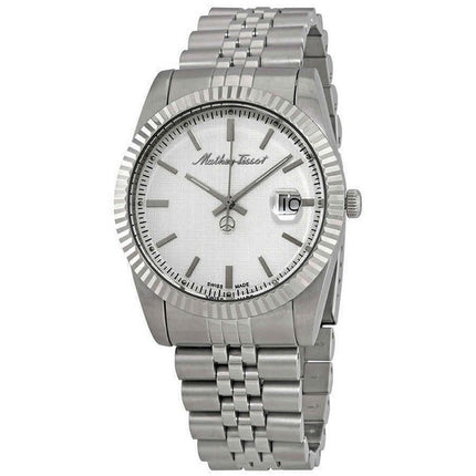 Orologio da uomo Mathey-Tissot Mathy III in acciaio inossidabile con quadrante argentato al quarzo H810AI