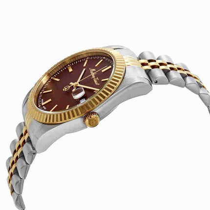Orologio da uomo Mathey-Tissot Rolly III bicolore in acciaio inossidabile con quadrante marrone al quarzo H810BM