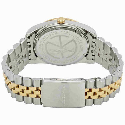 Orologio da uomo Mathey-Tissot Mathy III bicolore in acciaio inossidabile con quadrante nero al quarzo H810BN