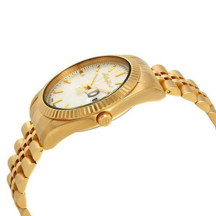 Orologio da uomo Mathey-Tissot Mathy III tono oro in acciaio inossidabile quadrante bianco al quarzo H810PI