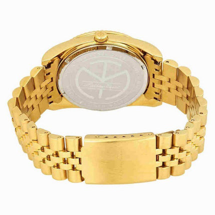 Orologio da uomo Mathey-Tissot Mathy III tono oro in acciaio inossidabile quadrante nero al quarzo H810PN