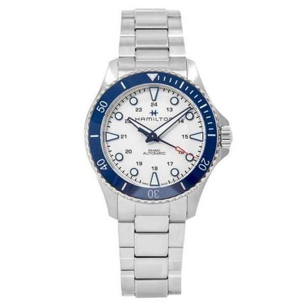 Orologio da uomo Hamilton Khaki Navy Scuba in acciaio inossidabile quadrante argento automatico Diver H82505150 300M