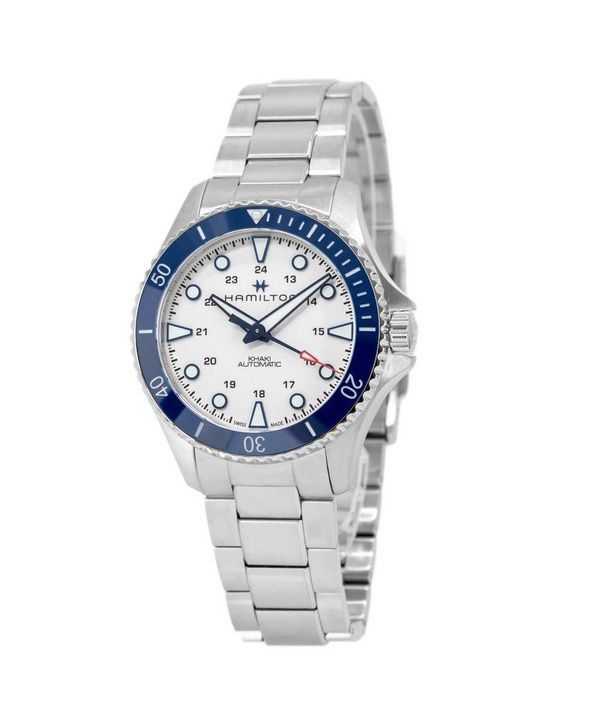 Orologio da uomo Hamilton Khaki Navy Scuba in acciaio inossidabile quadrante argento automatico Diver H82505150 300M