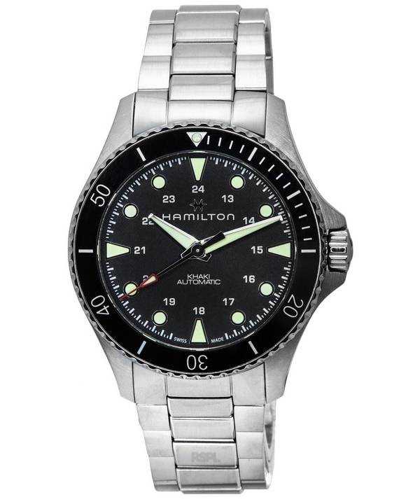 H82515130 300M Orologio da uomo Hamilton Khaki Navy Scuba quadrante nero automatico Diver