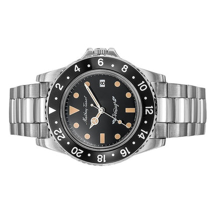 Orologio da uomo Mathey-Tissot Mathy Vintage in acciaio inossidabile con quadrante nero al quarzo H900AN