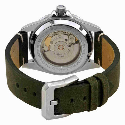 Orologio da uomo Mathey-Tissot Mathy vintage con cinturino in pelle automatico quadrante verde H900ATLV