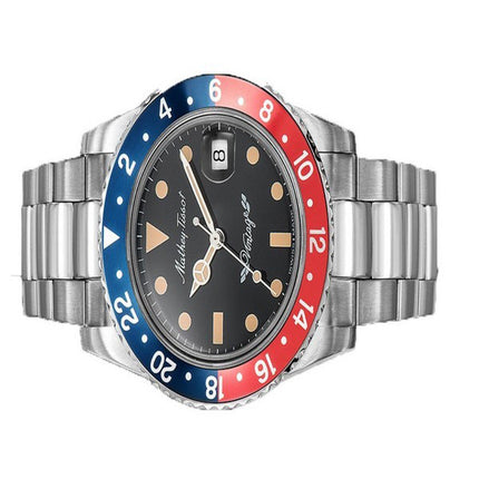Mathey-Tissot Mathy Orologio da uomo vintage blu e rosso con lunetta Pepsi quadrante nero automatico H900ATR