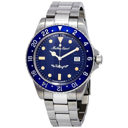 Orologio da uomo Mathey-Tissot Mathy vintage automatico in acciaio inossidabile quadrante blu H901ATBU 100M