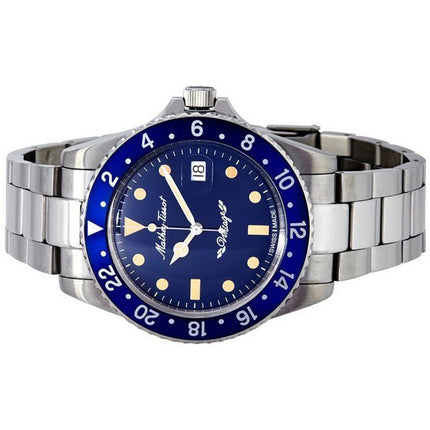 Orologio da uomo Mathey-Tissot Mathy vintage automatico in acciaio inossidabile quadrante blu H901ATBU 100M