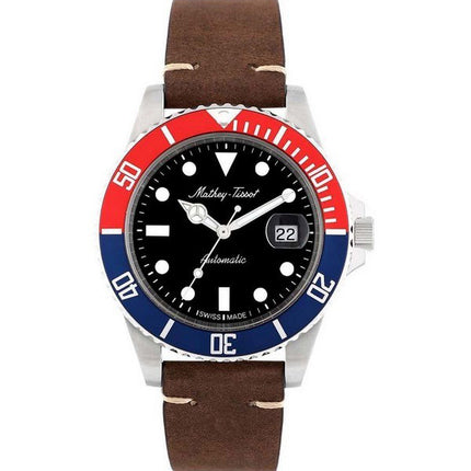 Orologio da uomo Mathey-Tissot Mathy vintage rosso e blu con lunetta Pepsi quadrante nero automatico H901ATLR 100M