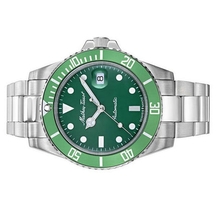 Orologio da uomo Mathey-Tissot Mathy vintage automatico in acciaio inossidabile quadrante verde H901ATV 100M