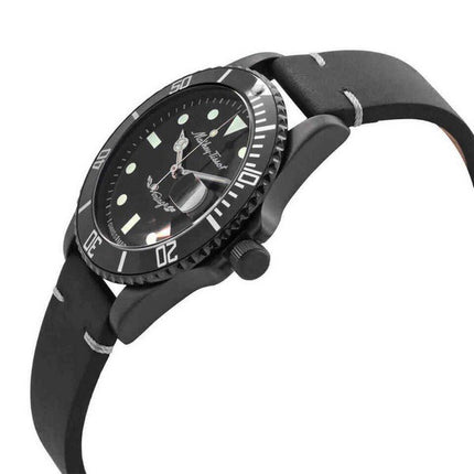 Orologio da uomo Mathey-Tissot Mathy vintage con cinturino in pelle automatico quadrante nero H901BZNB 100M