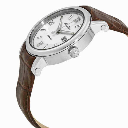 Orologio da uomo automatico H9030AI con cinturino in vera pelle Mathey-Tissot Renaissance con quadrante bianco