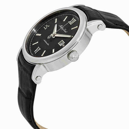 Orologio da uomo automatico H9030AN con cinturino in vera pelle Mathey-Tissot Renaissance con quadrante nero