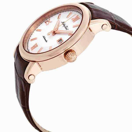 Orologio da uomo automatico H9030PI Mathey-Tissot Renaissance con cinturino in vera pelle quadrante bianco