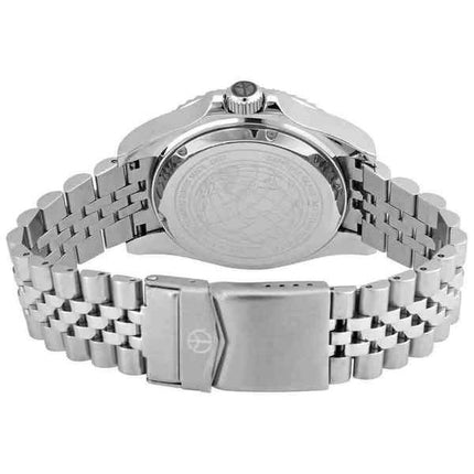Orologio da uomo Mathey-Tissot GMT in acciaio inossidabile quadrante nero automatico H903ATNB 100M