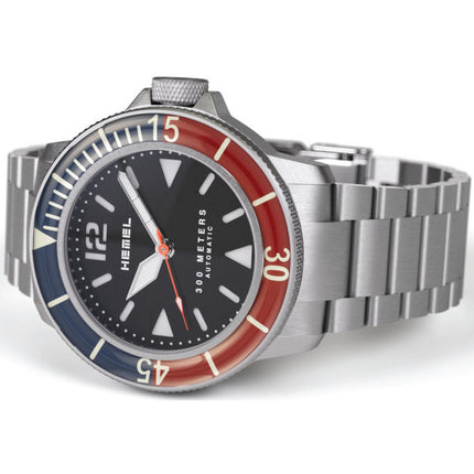 Hemel Hydrodurance nero opaco con quadrante Super-LumiNova Diver's Automatic HD1RB 300M Orologio da uomo