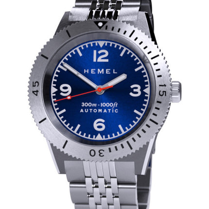 Hemel Sea Dart Navy Blue Sunburst con quadrante Super-LumiNova Orologio da uomo automatico HD3NA 300M da uomo