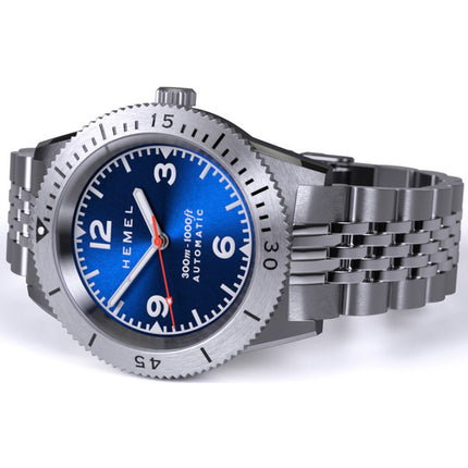 Hemel Sea Dart Navy Blue Sunburst con quadrante Super-LumiNova Orologio da uomo automatico HD3NA 300M da uomo