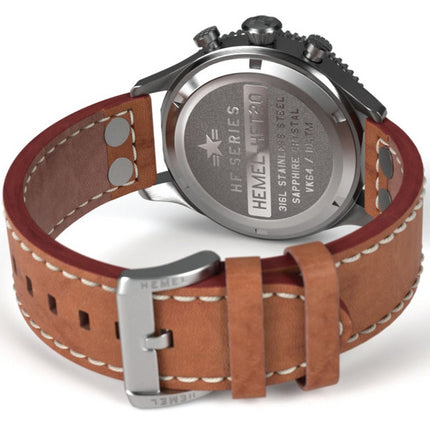 Hemel HFT20 cronografo in ceramica lunetta standard nera con orologio da uomo Super-LumiNova C3 quadrante al quarzo HF18 100M