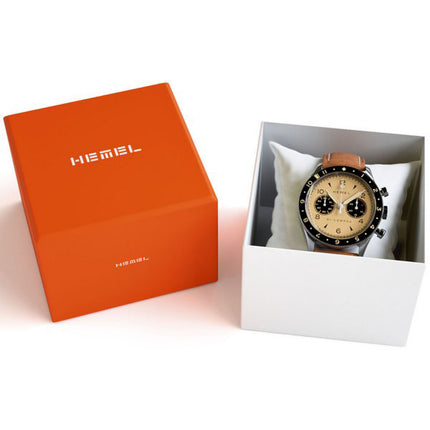 Orologio da uomo Hemel Air Wing con lunetta in ceramica Quadrante avorio Full Lume meccanico HF19IV 100M da uomo