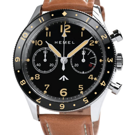 Hemel Airfoil lunetta in ceramica nera con quadrante Super-LumiNova C3 meccanico HF25 100M orologio da uomo