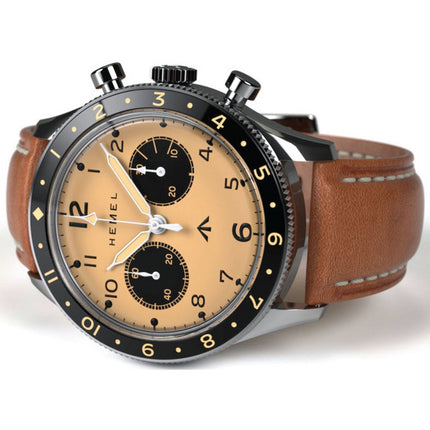 Hemel Airfoil lunetta in ceramica avorio Full Lume C3 quadrante meccanico HF25IV 100M orologio da uomo