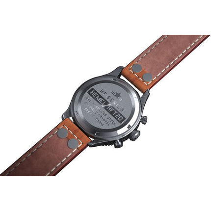 Hemel HFT20 Chronograph GMT Bezel nero opaco con quadrante Super-LumiNova Quartz HF4 100M Orologio da uomo