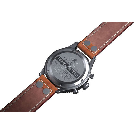 Hemel HFT20 cronografo GMT lunetta blu navy con quadrante Super-LumiNova al quarzo HF4NA 100M orologio da uomo
