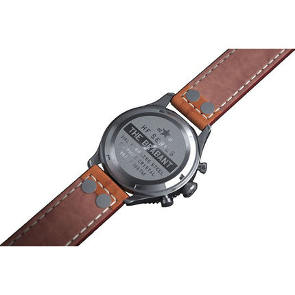 Hemel Brabant Chronograph nero opaco con quadrante Super-LumiNova Quartz HF5 100M orologio da uomo