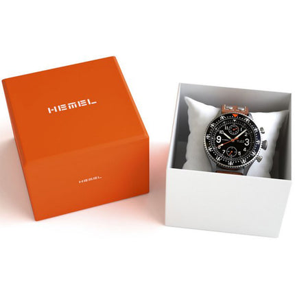 Hemel Brabant Chronograph nero opaco con quadrante Super-LumiNova Quartz HF5 100M orologio da uomo