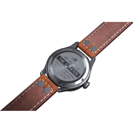 Orologio da uomo Hemel Stratus nero opaco con quadrante Super-LumiNova Quartz HF6 100M da uomo