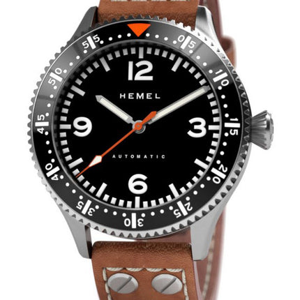 Hemel Stratus lunetta in ceramica nera con quadrante Super-LumiNova C3 automatico HF7 100M orologio da uomo