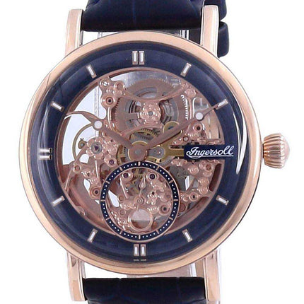 Orologio da uomo Ingersoll The Herald Skeleton quadrante blu automatico I00407