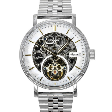 Orologio da uomo Ingersoll The Charles in acciaio inossidabile con quadrante scheletrato argento automatico I05803B