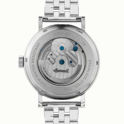 Orologio da uomo Ingersoll The Charles in acciaio inossidabile con quadrante scheletrato nero automatico I05804B