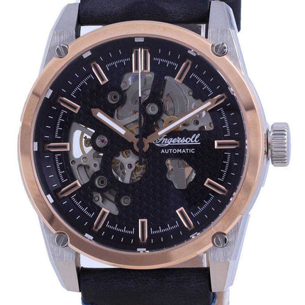 Orologio da uomo Ingersoll The Carroll con quadrante semi-scheletrico in pelle automatico I11602